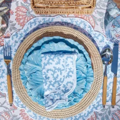 Edie Blue Coral Napkins (Set Of 4)