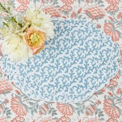 Edie Blue Coral Placemats (Set Of 4)