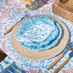 Edie Blue Coral Placemats (Set Of 4)