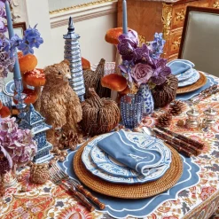 Elodie Blue Candle Holders (Pair)