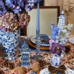 Elodie Blue Candle Holder Set