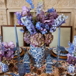 Elodie Blue Candle Holder Set