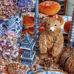 Elodie Blue Candle Holder Set