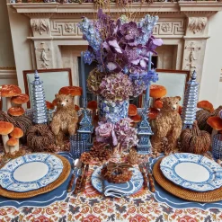 Elodie Blue Candle Holder Set