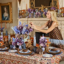 Elodie Blue Candle Holder Set