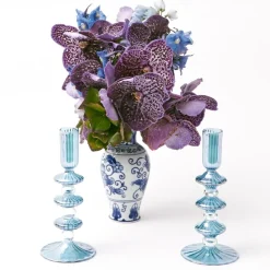 Elodie Blue Candle Holder Set