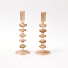 Elodie Chestnut Candle Holder (Pair)