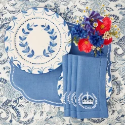 Eloise Blue Placemats & Coronation Napkins (Set Of 4)