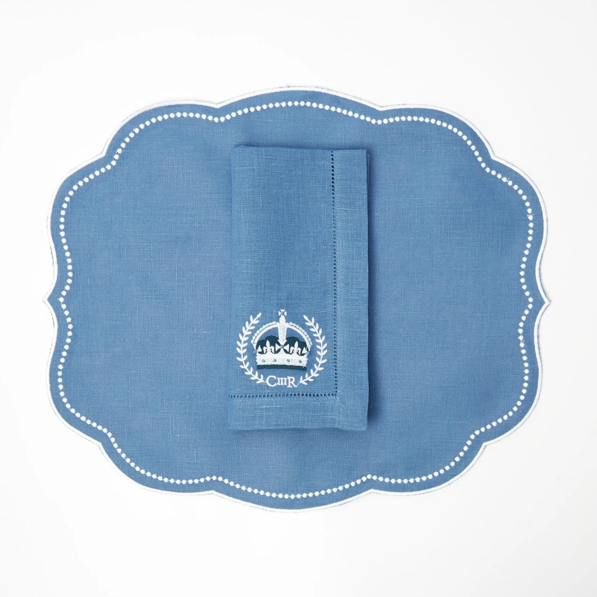 Eloise Blue Placemats & Coronation Napkins (Set Of 4)