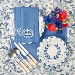 Eloise Blue Placemats & Coronation Napkins (Set Of 4)
