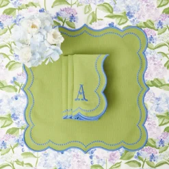 Eloise Green And Blue Napkins (Set Of 4)