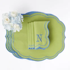Eloise Green And Blue Placemats & Napkins (Set Of 4)