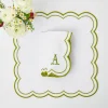 Elsa White & Green Napkins (Set Of 4)