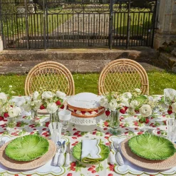 Elsa White & Green Napkins (Set Of 4)