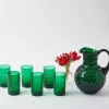 Emerald Green Hobnail Jug