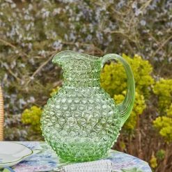 Emerald Hobnail Jug