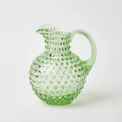 Emerald Hobnail Jug