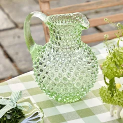 Emerald Hobnail Jug