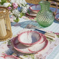 Emerald Hobnail Jug & Rose Handle