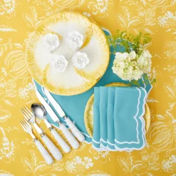 Fleur Turquoise Napkins (Set Of 4)
