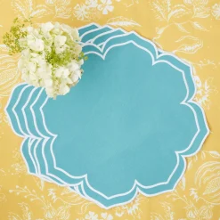 Fleur Turquoise Placemats (Set Of 4)