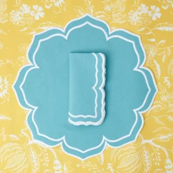 Fleur Turquoise Placemats (Set Of 4)