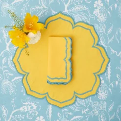 Fleur Yellow Napkins (Set Of 4)