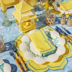 Fleur Yellow Napkins (Set Of 4)