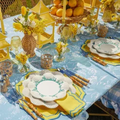 Fleur Yellow Placemats & Napkins (Set Of 4)