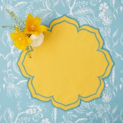 Fleur Yellow Placemats (Set Of 4)