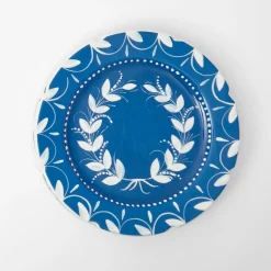 French Blue Garland Dinner Plate