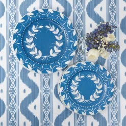 French Blue Garland Dinner Plate
