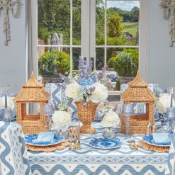 French Blue Garland Starter Plates (Set Of 4)