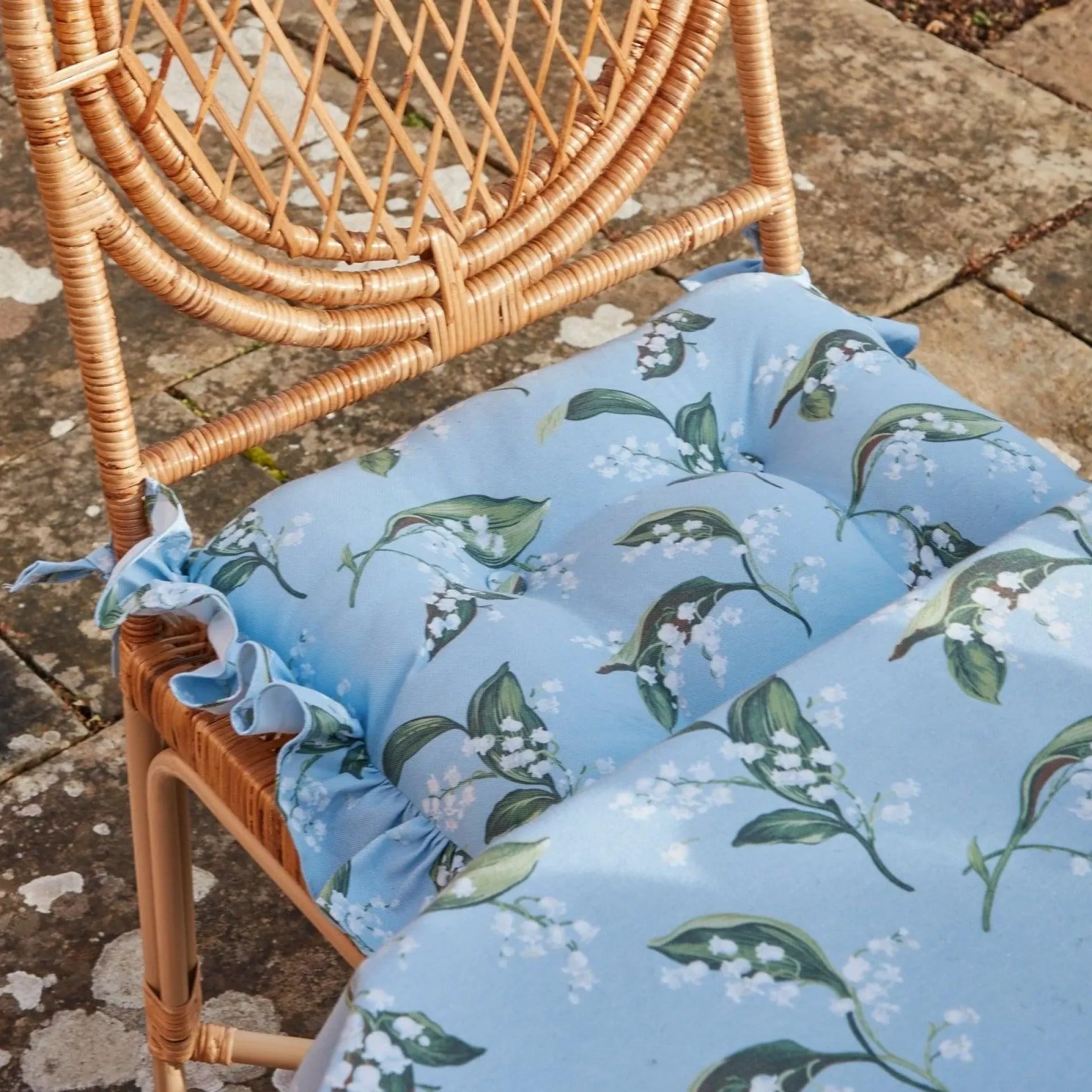 Frilled Lily Of The Valley Seat Pad Cushion