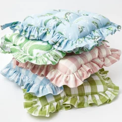 Frilled Lily Of The Valley Seat Pad Cushion (Set Of 4)
