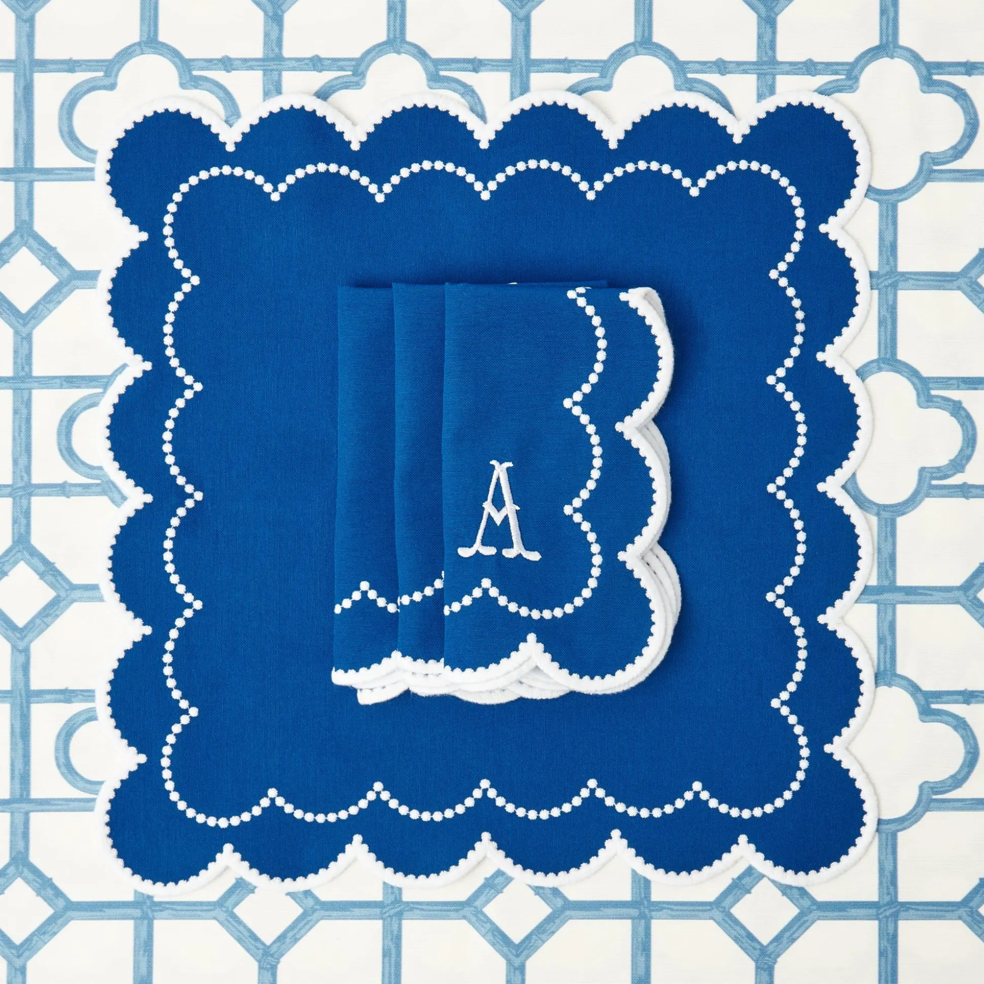 Gabrielle Blue Napkins (Set Of 4)