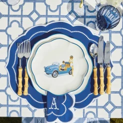 Gabrielle Blue Placemats & Napkins (Set Of 4)