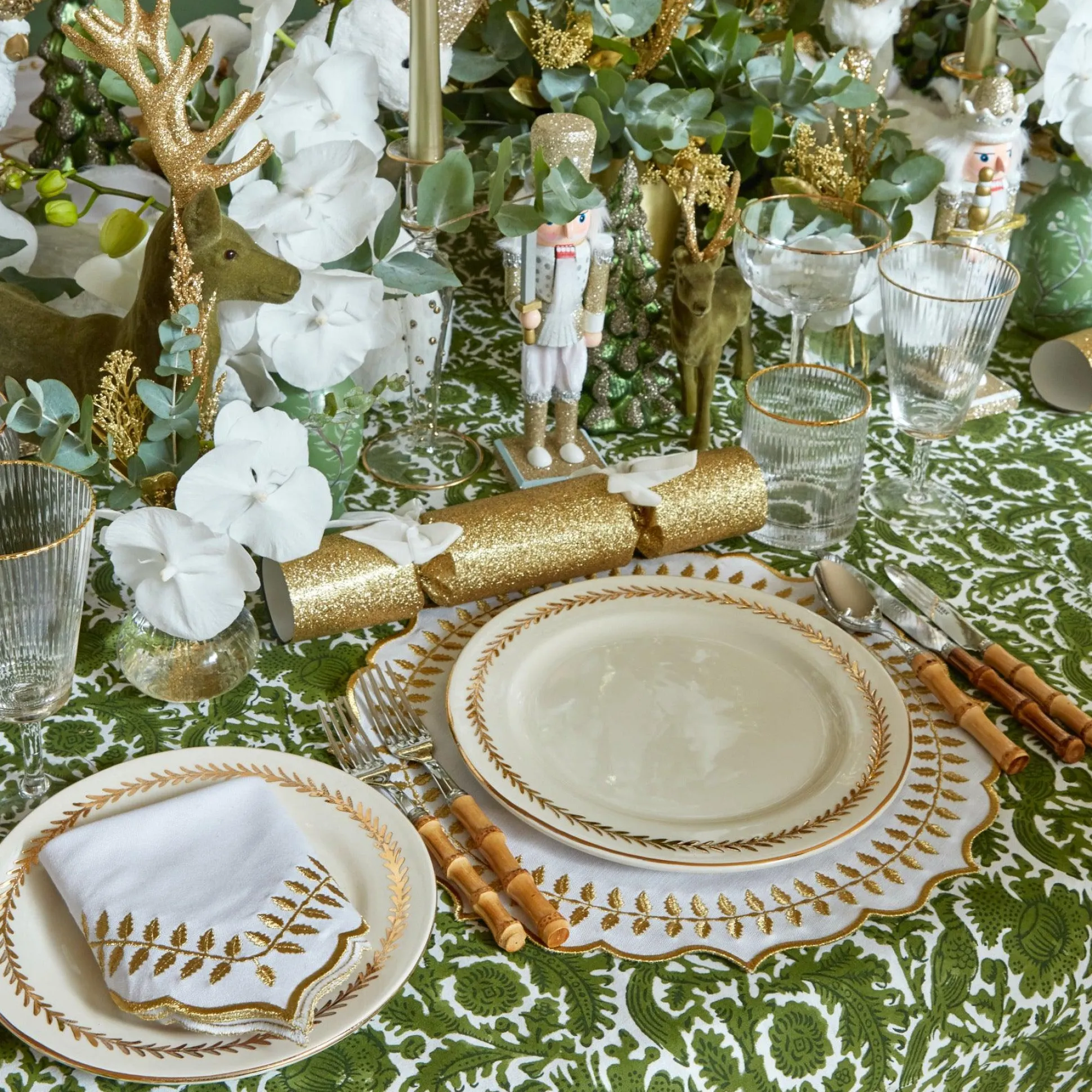 Gold Garland Dinner Plates (Set Of 4)