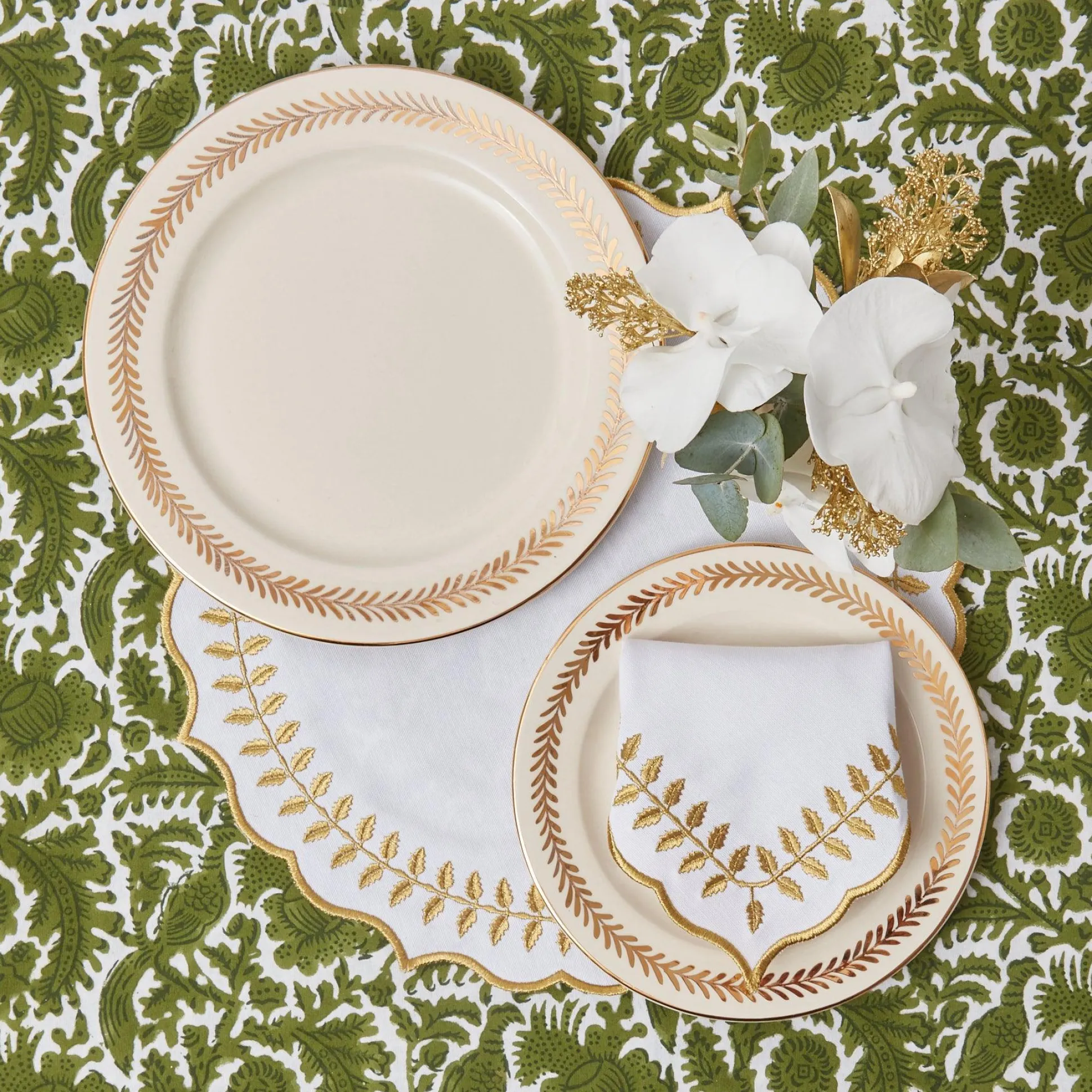Gold Garland Dinner Plates (Set Of 4)