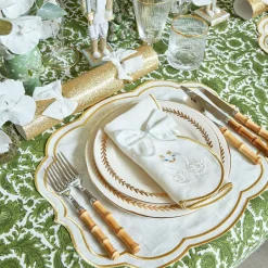 Gold Garland Dinner Plates (Set Of 4)