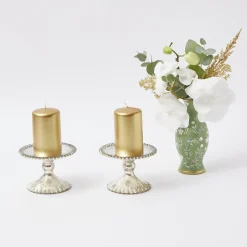 Gold Pillar Candles (Set Of 4)