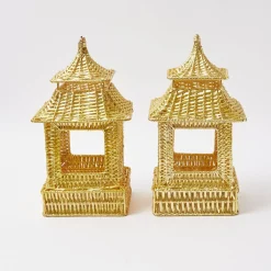 Gold Rattan Pagoda Lantern