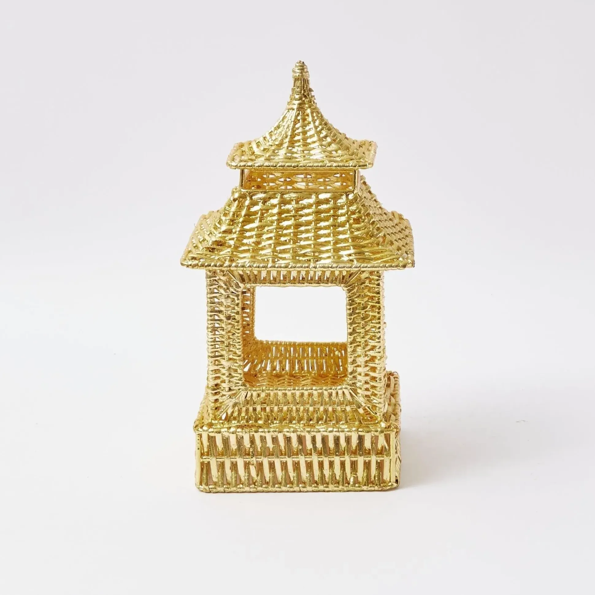 Gold Rattan Pagoda Lantern
