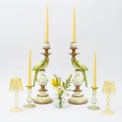 Green & Yellow Parrot Candlescape