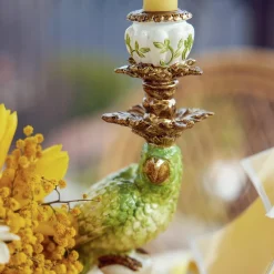 Green & Yellow Parrot Candlescape