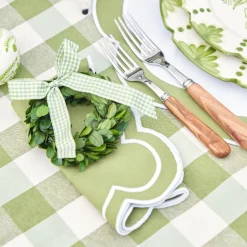 Green Applique Napkins (Set Of 4)