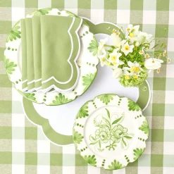 Green Applique Napkins (Set Of 4)