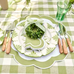 Green Applique Napkins (Set Of 4)