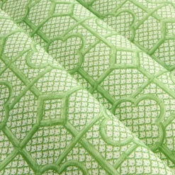 Green Bamboo Trellis Fabric