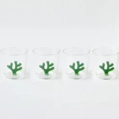 Green Coral Glasses (Set Of 4)